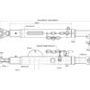 Stabilisator - Kugle Ø19mm - Bolt Ø25.4mm - Min. længde: 604mm - M30 x 3.50