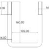 U-Bolt- M16x102mm Længde: 160mm