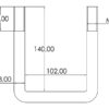 U-Bolt- M18x102mm Længde: 140mm