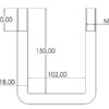 U-Bolt- M18x102mm Længde: 150mm