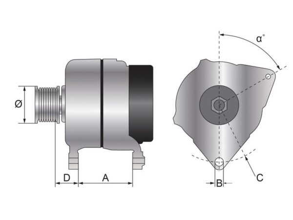 Generator (Sparex) - 14V, 120 A
