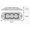 LED Slimline Blitzlygte, Interference: kl. 3, Funktion: enkelt blitz, dobbelt blitz, 12-24V