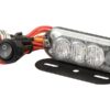 LED Slimline Blitzlygte, Interference: kl. 3, Funktion: enkelt blitz, dobbelt blitz, 12-24V