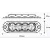 LED Slimline Blitzlygte, Interference: kl. 3, Funktion: enkelt blitz, dobbelt blitz, 12-24V