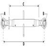 Topstang HD (mekanisk) (Kat.2/2 (Ø25/25mm)) Kugle og Kugle, M36 x 3, Min. længde: 420mm.