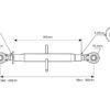 Topstang HD (mekanisk) (Kat.2/2 (Ø25/25mm)) Kugle og Kugle, M36 x 3, Min. længde: 420mm.