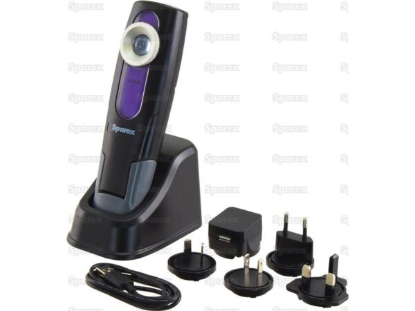 Håndlampe LED m/UV 395lm (genopladelig)