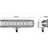LED Flad Lygtebjælke LED, 165mm, 2800 lm, 10-30V