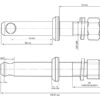 Stabilisator Bolt 18x128mm, Gevind 5/8x40mm