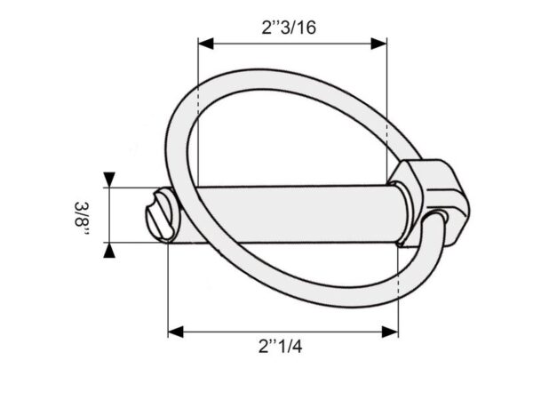 Ringsplit (rund), Stift Ø9mm x 57mm