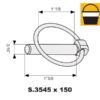 Ringsplit (rund), Stift Ø4.5mm x 35mm (150 stk. Small Bucket)