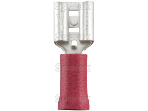 Kabelsko (flad), Double Grip - Hun, 6.3mm, Rød (0.5 - 1.5mm)
