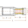 Kabelsko (rund), Double Grip - Hun, 5.0mm, Gul (4.0 - 6.0mm)