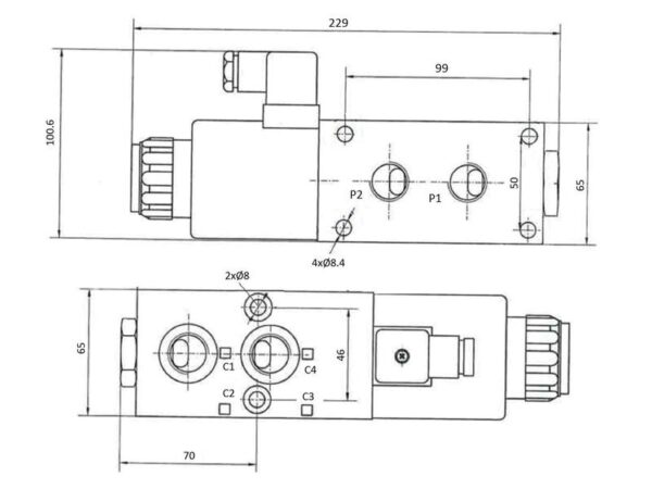 Trale Elektromagnetventil 6 Porte 1/2'' BSP 24V (DC) (80 L/min Flowhastighed)