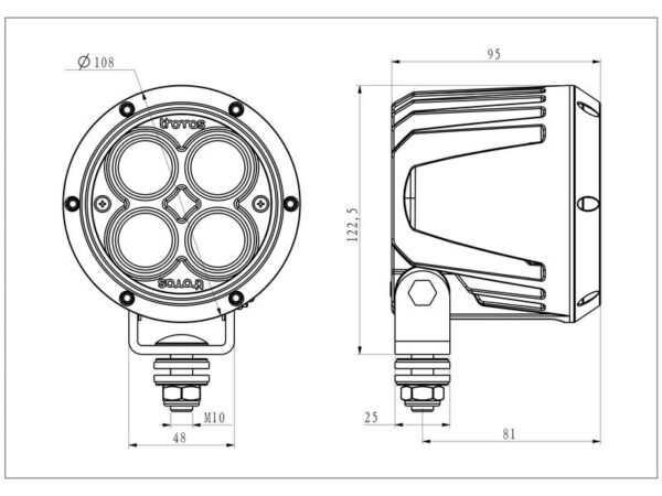 Arbejdslygte LED 4300lm (kl. 3)