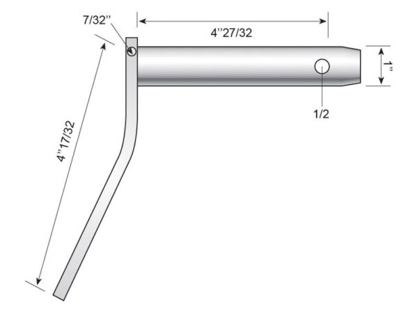 Topstangsbolt m/håndtag 25x123mm Kat.2 (Ø25mm) HD