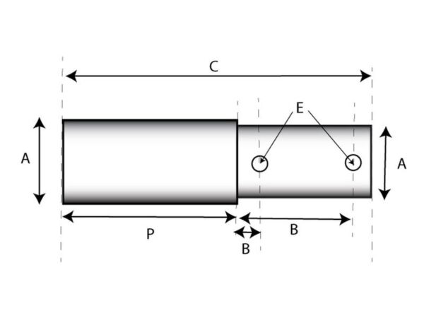 Topstangsbolt dobbelt 19 - 25mm Kat. 1/2 (Ø19/25mm) HD