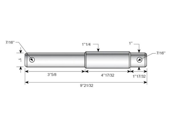Topstangsbolt dobbelt 25 - 32 - 25mm Kat. 2/3 (Ø25/32mm) HD