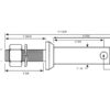 Redskabsbolt 28x137mm, Gevind 7/8x35mm Kat. 2 (Ø28mm) HD