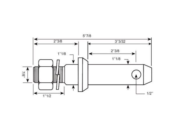 Redskabsbolt 28x149mm, Gevind 7/8x38mm Kat. 2 (Ø28mm) HD