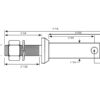 Redskabsbolt dobbelt 28x149mm, Gevind: 1x51mm Kat. 2 (Ø28mm) HD