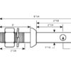 Redskabsbolt dobbelt 28x159mm, Gevind: 1-1/8x60mm Kat. 2 (Ø28mm) HD