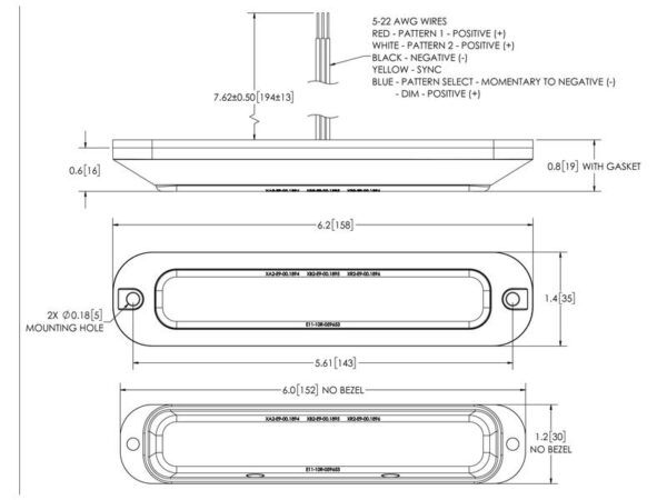 Blitzlygte LED, 12 LEDs, Lys Farve: Orange / hvid