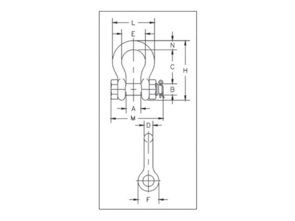 Sjækkel med bolt G2130 - Sikker nyttelast: 3/4T, Størrelse: 5/16'' (5 stk.)