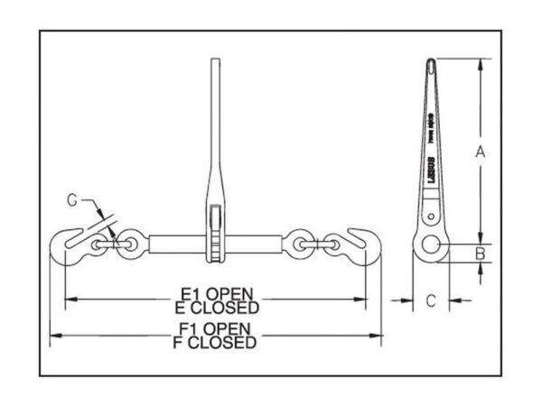 Lebus® Kædestrammer - L140 R7, Kæde Ø mm: 8-10mm