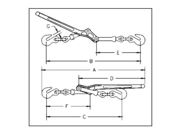Lebus® Kædestrammer - L150 7-1, Kæde Ø mm: 8-10mm