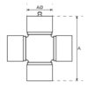 Bondioli & Pavesi PTO Kryds - 23.8 x 61.2mm (Basic Drift)