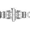 PTO Kardanled (vidvinkel) (Krydsmål: 27 x 100mm) Størrelse: 1-3/8''-6 Not, Rør: Firkantet, Ref: 12246.