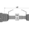 PTO Beskyttelsesrør (Bondioli) Global G8-80° (Lz) Længde: 1210mm (Leveres med 1 x 60mm,1 x 68mm & 146mm Ringe)