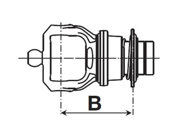 PTO Gaffel (vidvinkel)(snaplås) (Krydsmål: 30.2 x 106mm) Not Type: 1-3/4x 6