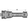Bondioli & Pavesi PTO Aksel, (Lz) Længde: 1210mm, 1 3/8'' x 6 Spline 80° W.A. Slide Lock til 1 3/8'' x 6 Spline Q.R.
