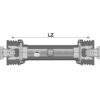 Bondioli & Pavesi PTO Aksel - (Lz) Længde: 1210mm, 1 3/8'' x 6 Spline Q.R. til 1 3/8'' x 6 Spline Q.R.