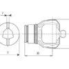 PTO Gaffel (vidvinkel)(profilrør) (Krydsmål: 27 x 100mm) Rør: Trekantet, Størrelse: 45 x 45 x 4.1mm, Ref: 24516.