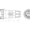 ISOBUS stik Duramate™ 2x45A (6mm²)