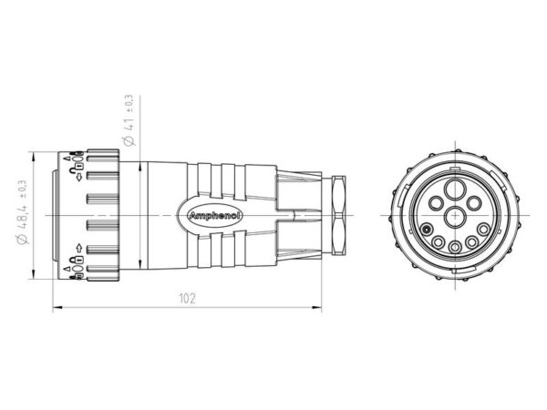 ISOBUS stik Duramate™ 2x60A (10mm²)