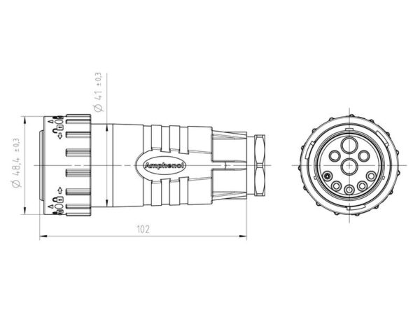 ISOBUS stik Duramate™ 2x75A (16mm²)