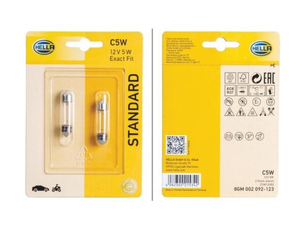 165678_pic2 Pære C5W, 12V, 5W, SV8.5-8 (Clamshell 2 stk.)