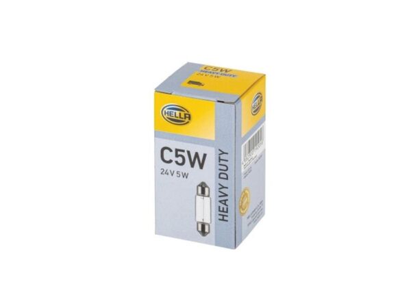 Pære C5W, 24V, 5W, SV8.5-8 (Kasse 10 stk.)