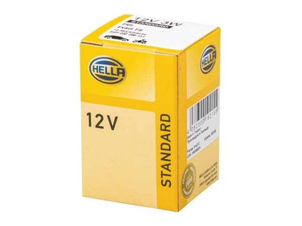 Pære H, 12V, 3W, BA9s (Kasse 1 stk.)