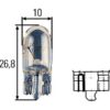 Pære W3W, 12V, 3W, W2.1x9.5d (Clamshell 2 stk.)