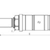 Faster Lynkobling Hun 1/2'' Krop tommer x M26 x 1.50 Millimeter Schott