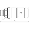 Faster Lynkobling Hun 1/2'' Krop tommer x 7/8'' UNF Han