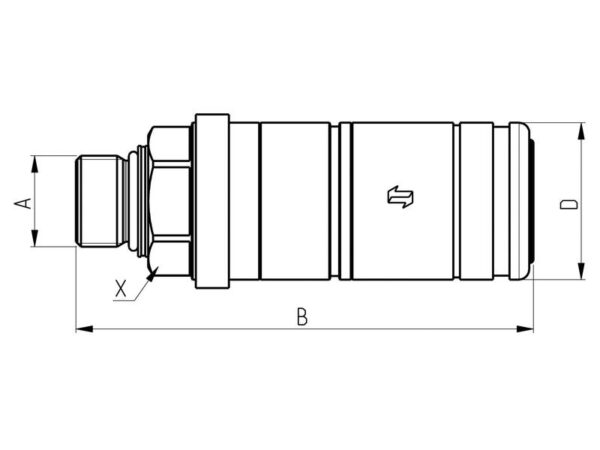 Faster Lynkobling Hun 1/2'' Krop tommer x 7/8'' UNF Han