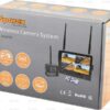 Kamerasystem (trådløs) med 1 x 9'' Digital Wireless 4QUAD split HD monitor with audio and DVR function, 1 x CMOS digital wireless camera with microphone, 1 x Solskærm, 1 x Beslag, 1 x Manual