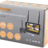 Kamerasystem (trådløs) med 1 x 9'' Digital Wireless 4QUAD split HD monitor with audio and DVR function, 1 x CMOS digital wireless camera with microphone, 1 x Solskærm, 1 x Beslag, 1 x Manual