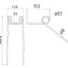 Efterharvetand - Ø8mm, Længde: 381mm Passer til: 50400318